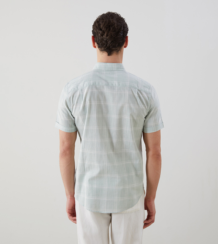 Plaid Regular Fit Poplin Shirt