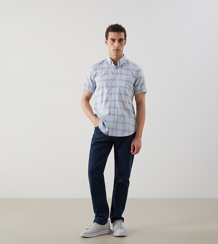 Plaid Regular Fit Poplin Shirt