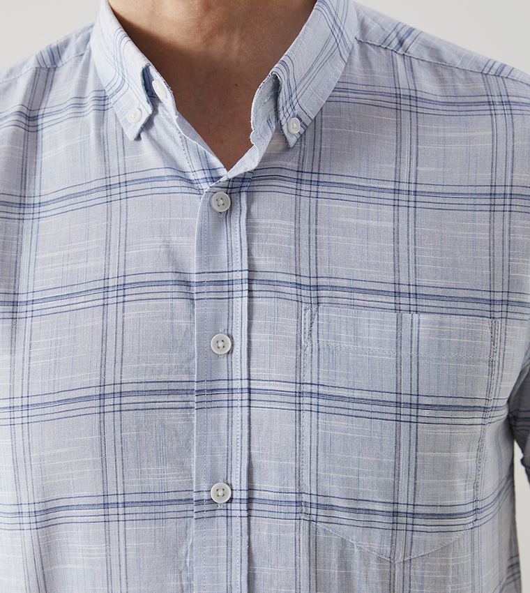 Plaid Regular Fit Poplin Shirt