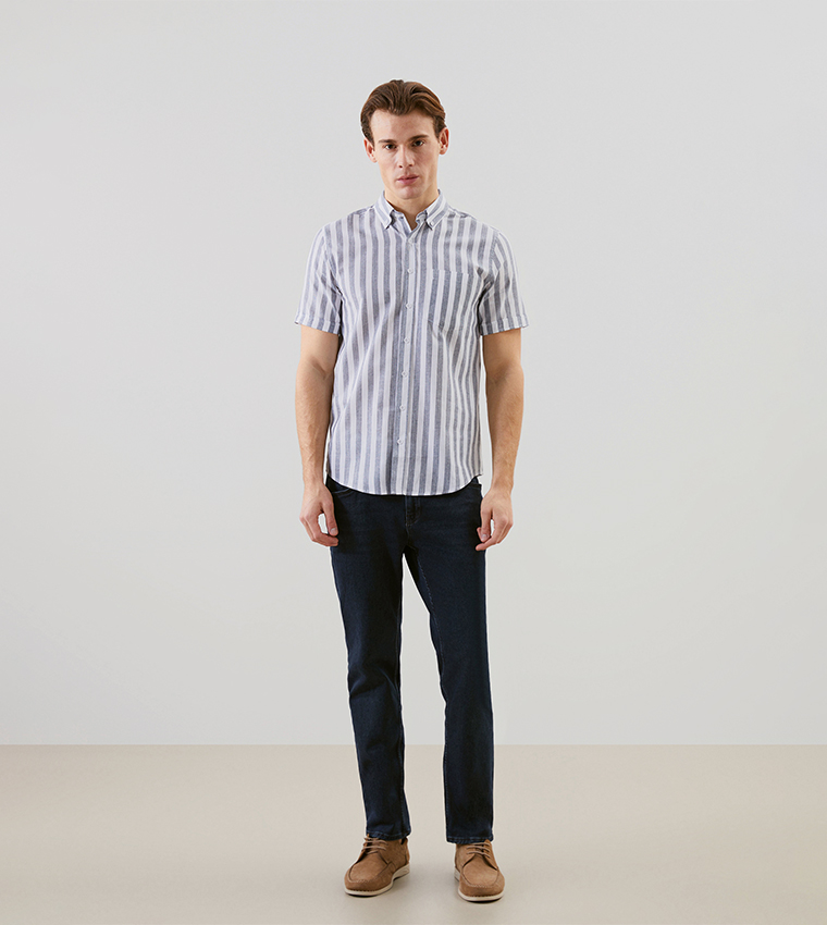Striped Short Sleeves Shirt