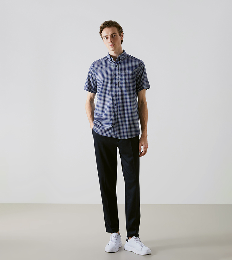 Plaid Short Sleeves Shirt
