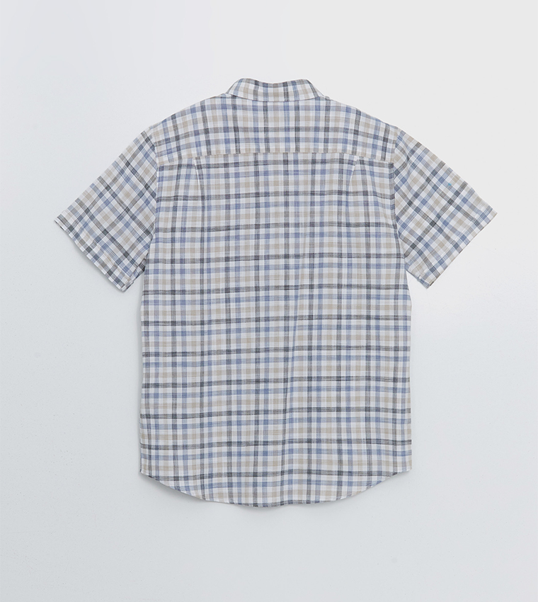 Plaid Button-Down Collar Shirt