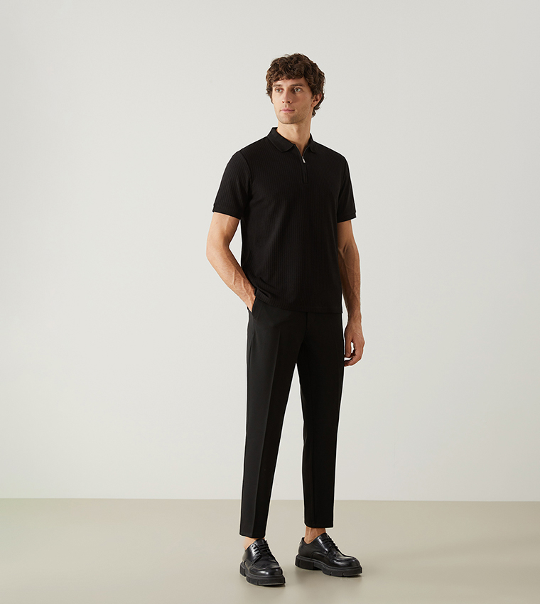 Jacquard Short Sleeves Polo T-Shirt
