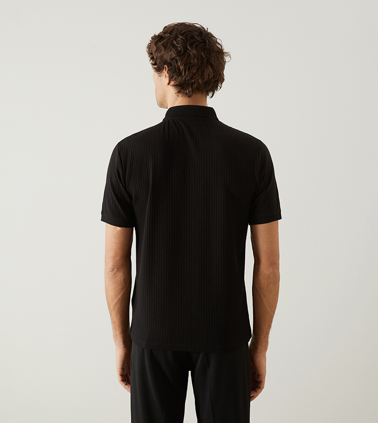 Jacquard Short Sleeves Polo T-Shirt