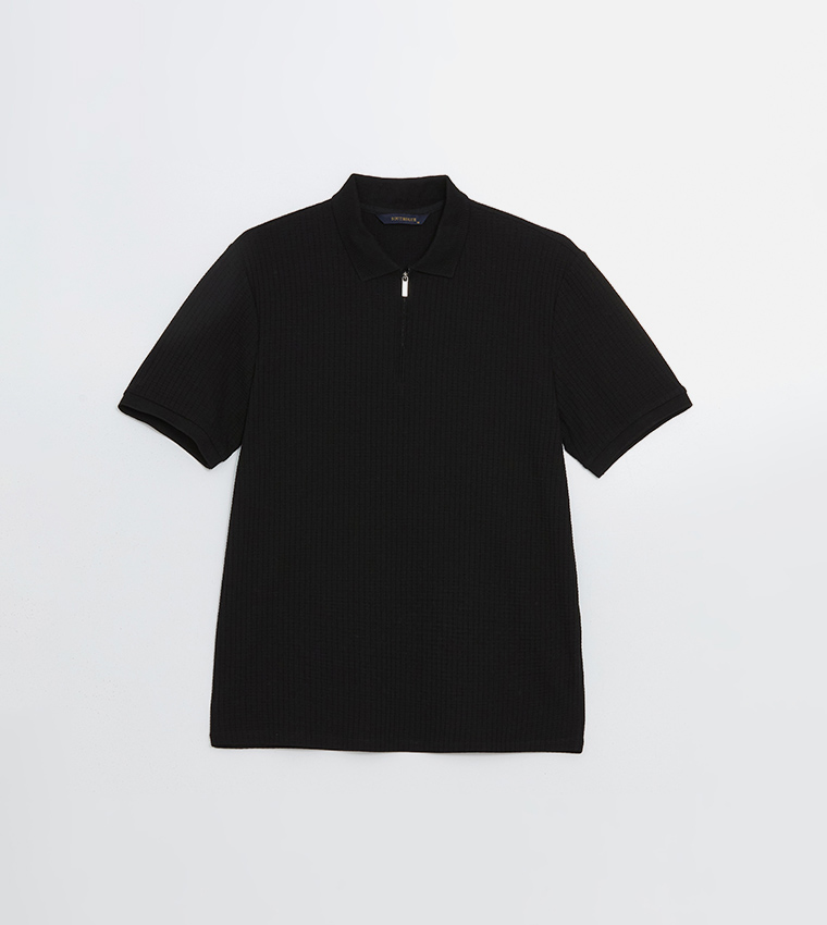 Jacquard Short Sleeves Polo T-Shirt