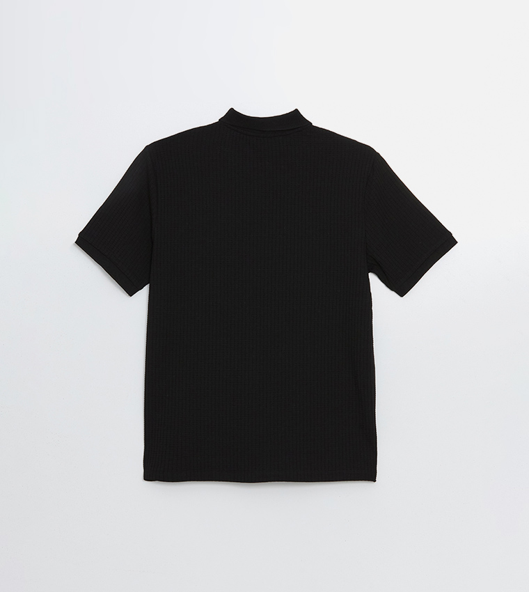 Jacquard Short Sleeves Polo T-Shirt