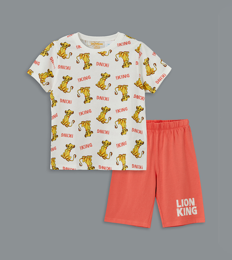 Lion King Printed Shorty Pyjama Set