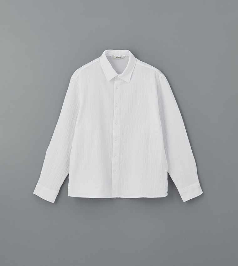 Crinkled Long Sleeves Shirt