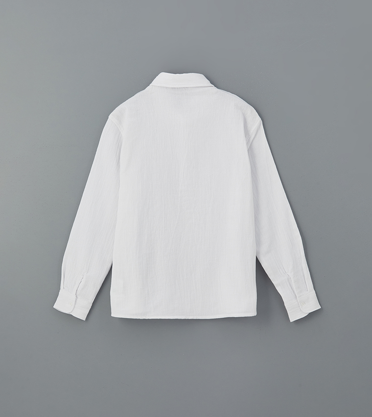 Crinkled Long Sleeves Shirt