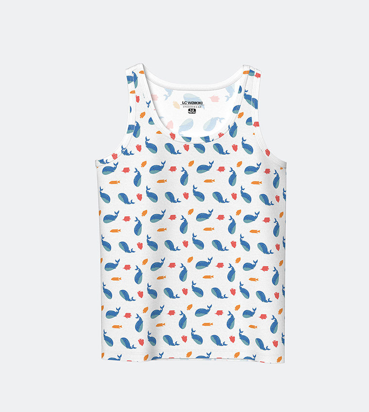 2-Pack Printed Sleeveless Vests