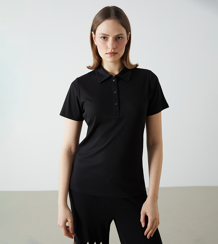 Solid Short Sleeves Polo T-Shirt