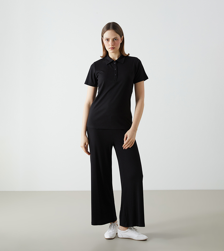 Solid Short Sleeves Polo T-Shirt
