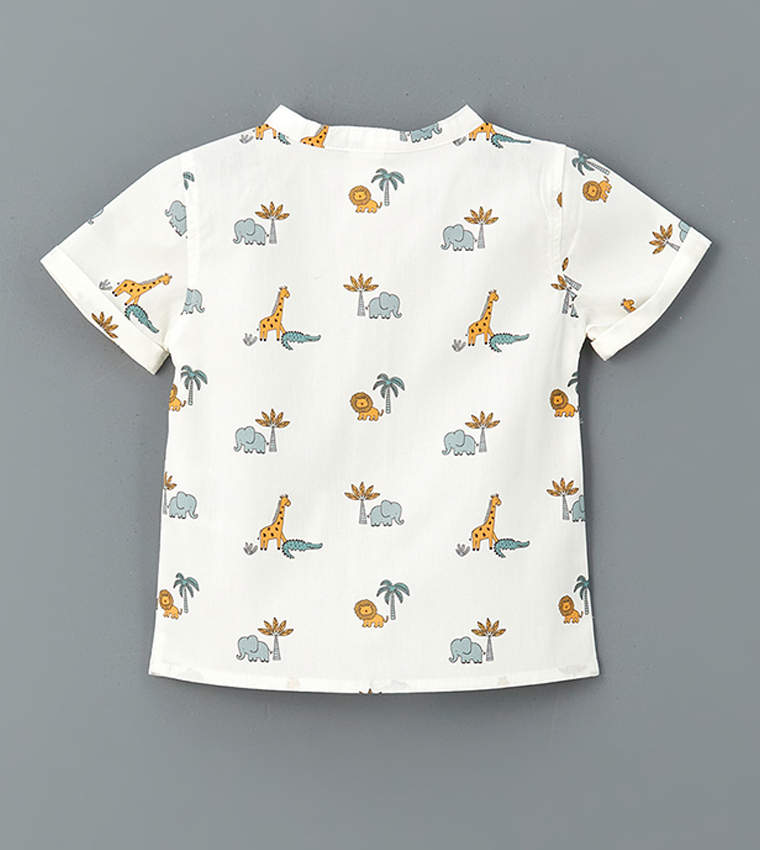 Printed Short Sleeves Clothing Set