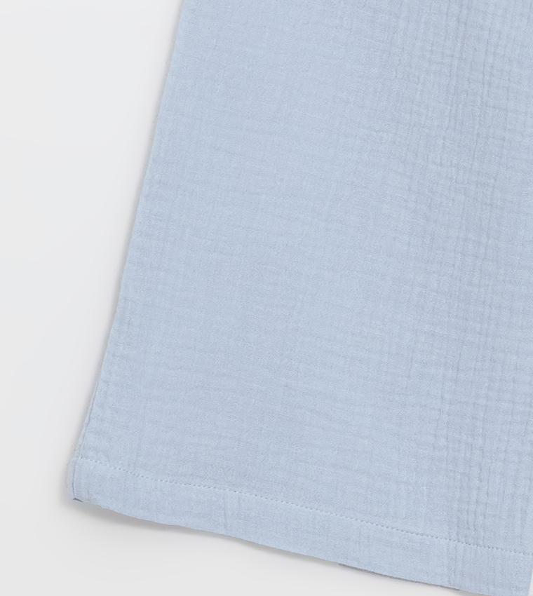 Crinkled Belted Woven Capri