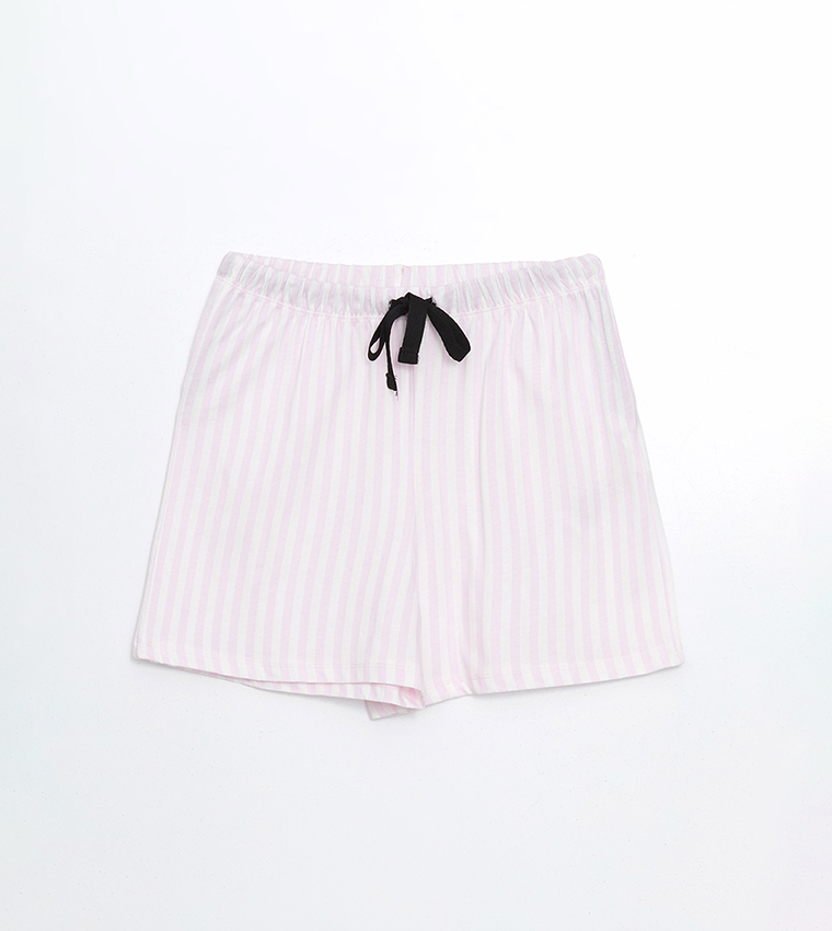 Striped Revere Collar Shorty Pyjama Set