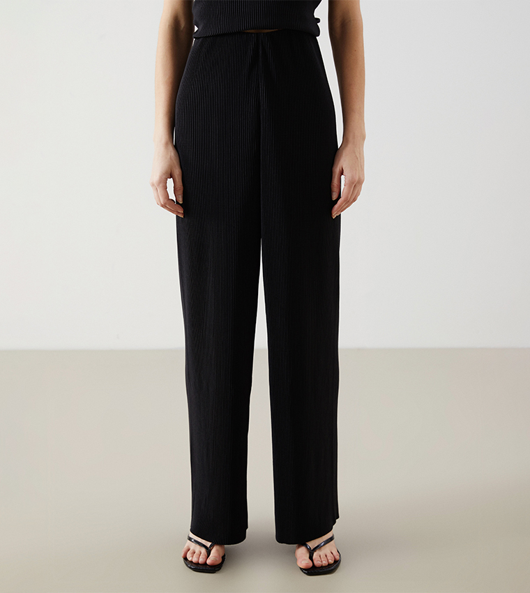 High Waist Wide Leg Trousers