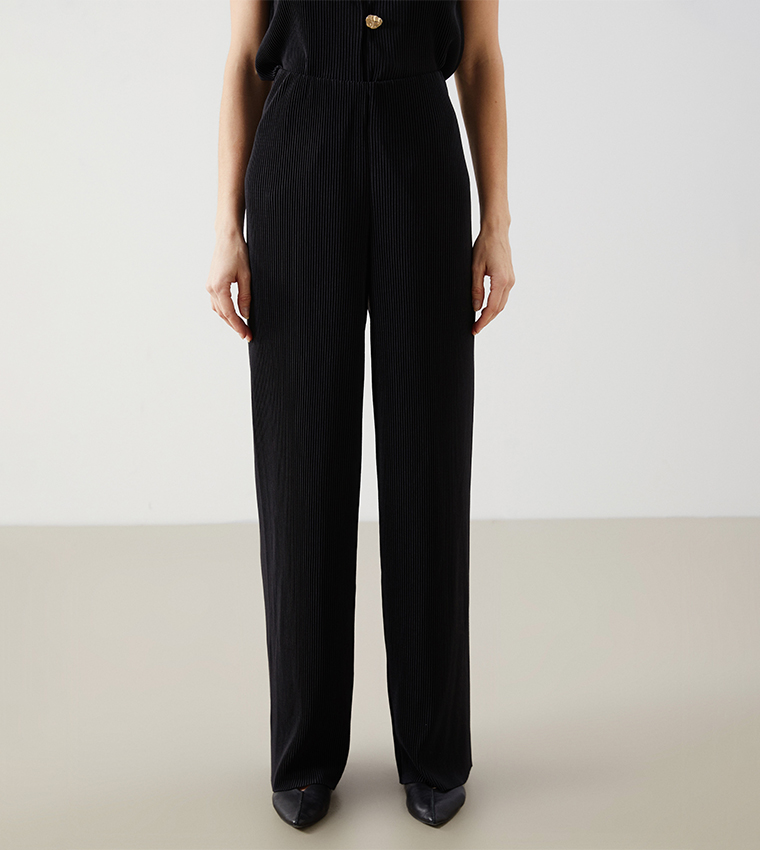 High Waist Wide Leg Trousers