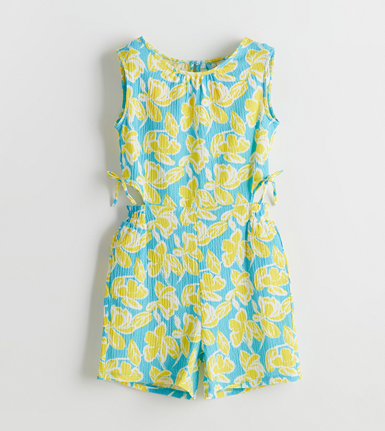 Printed Sleeveless Romper