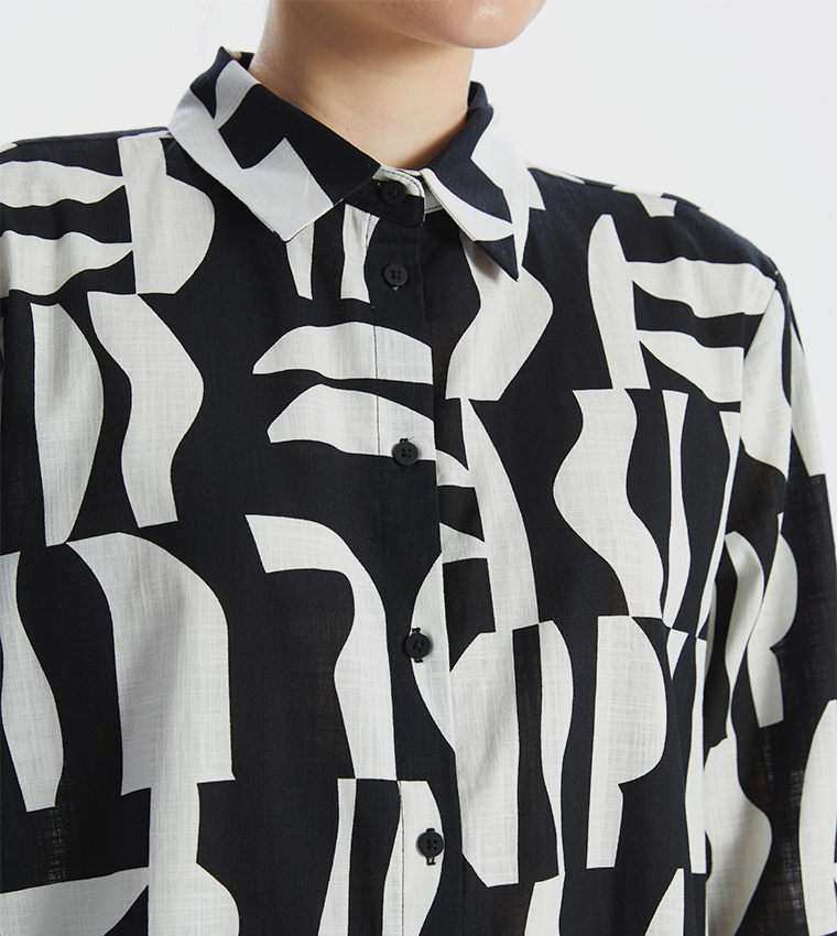 Patterned Long Sleeves Tunic