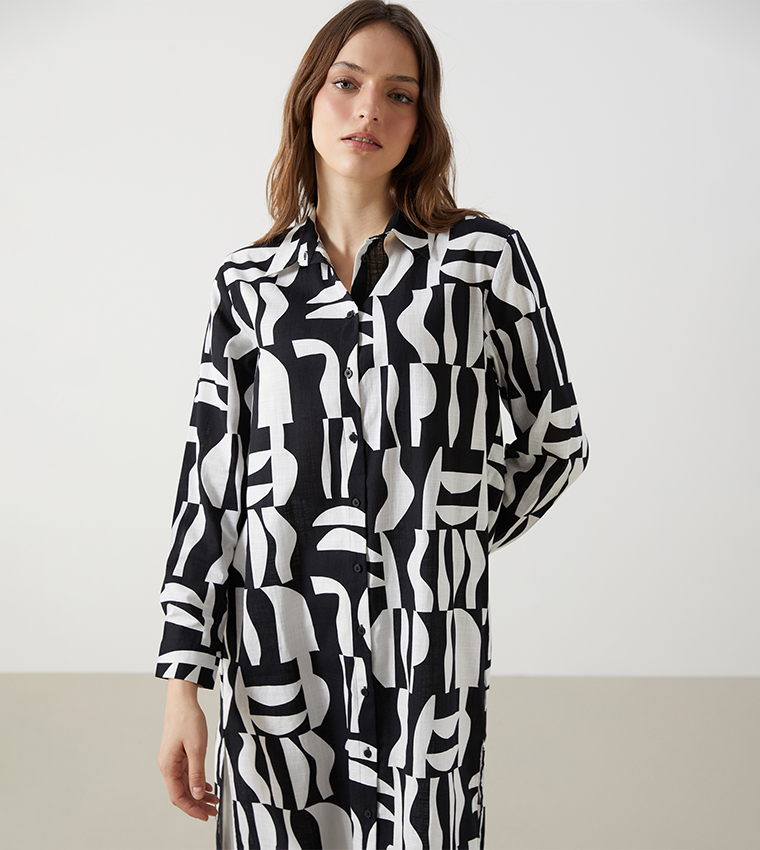 Patterned Long Sleeves Tunic