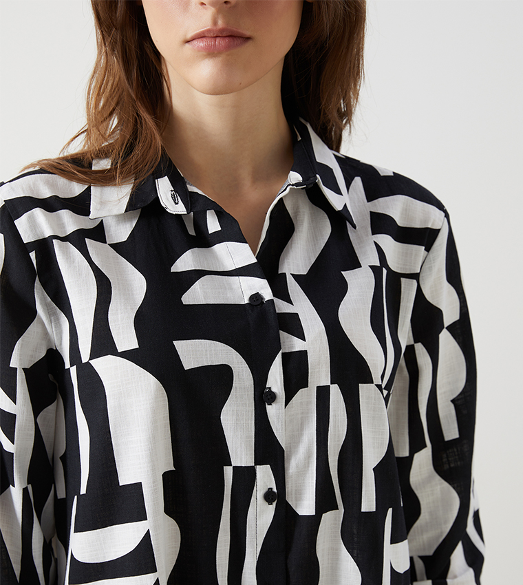 Patterned Long Sleeves Tunic