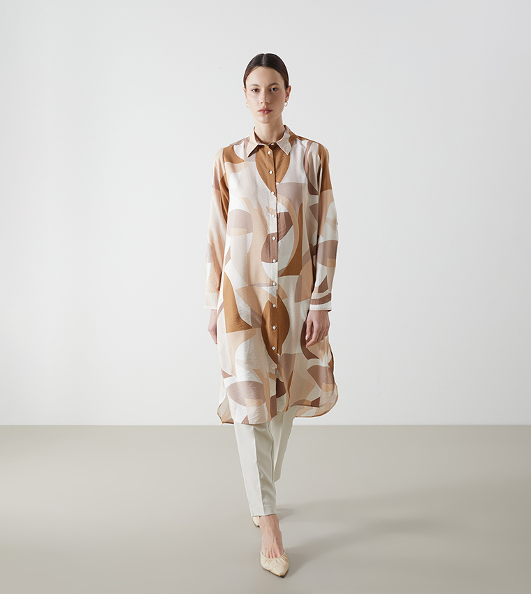 Patterned Long Sleeves Tunic