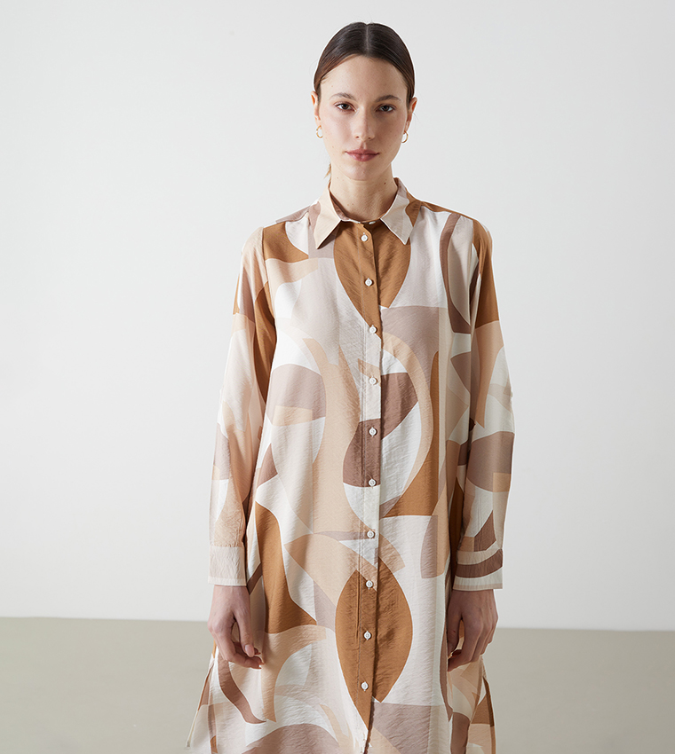 Patterned Long Sleeves Tunic
