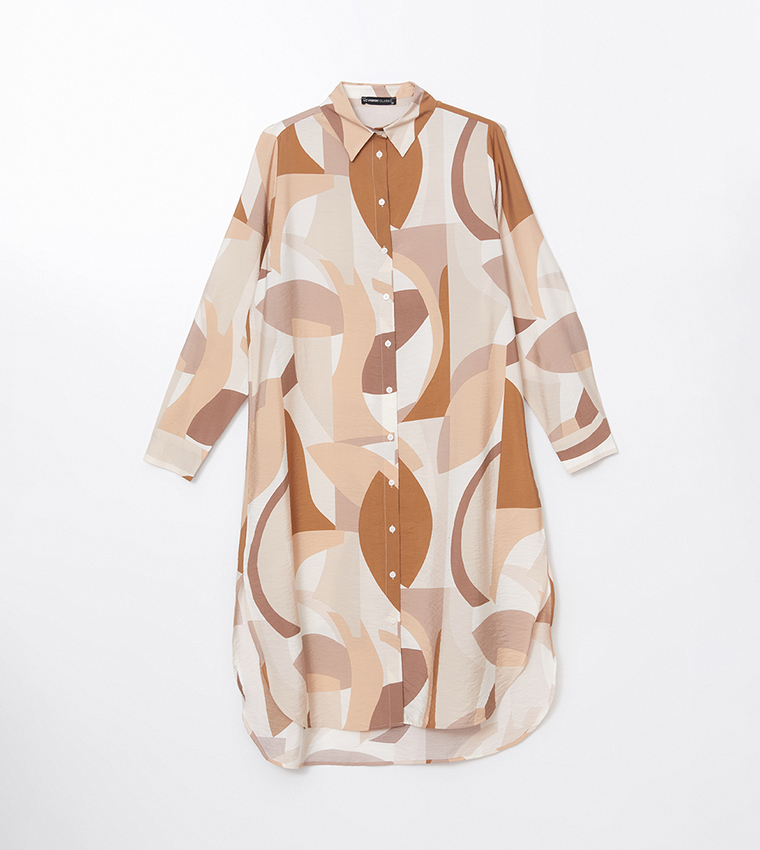 Patterned Long Sleeves Tunic