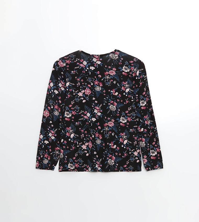 Floral Print Long Sleeves Top