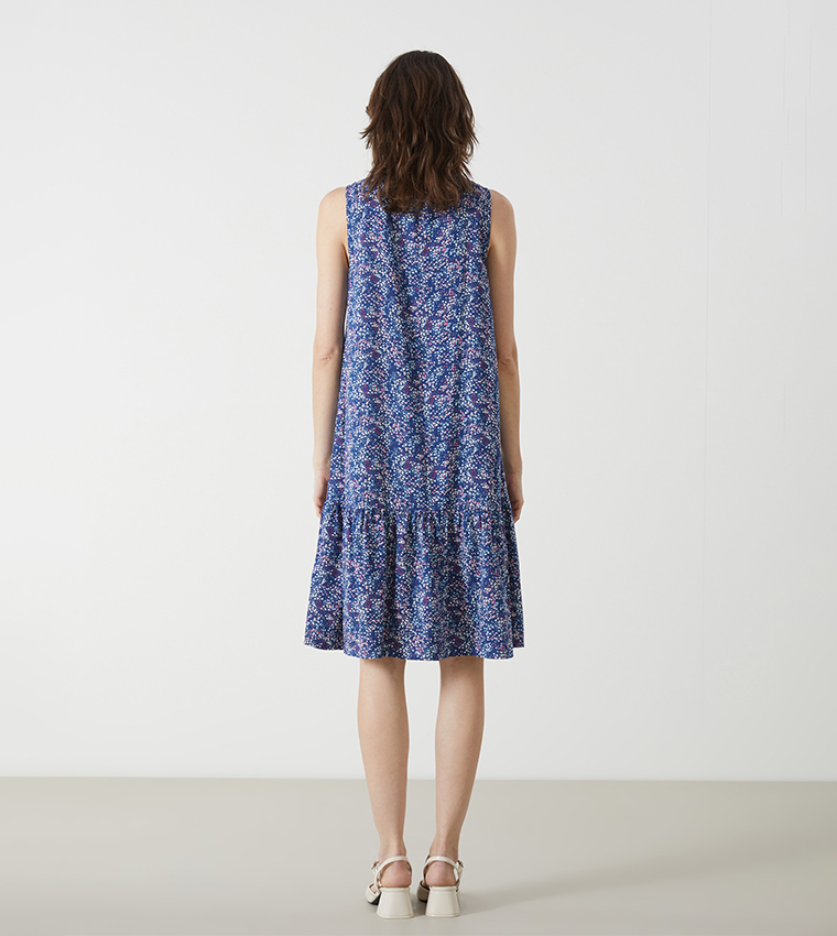 Floral Printed Sleeveless Dress