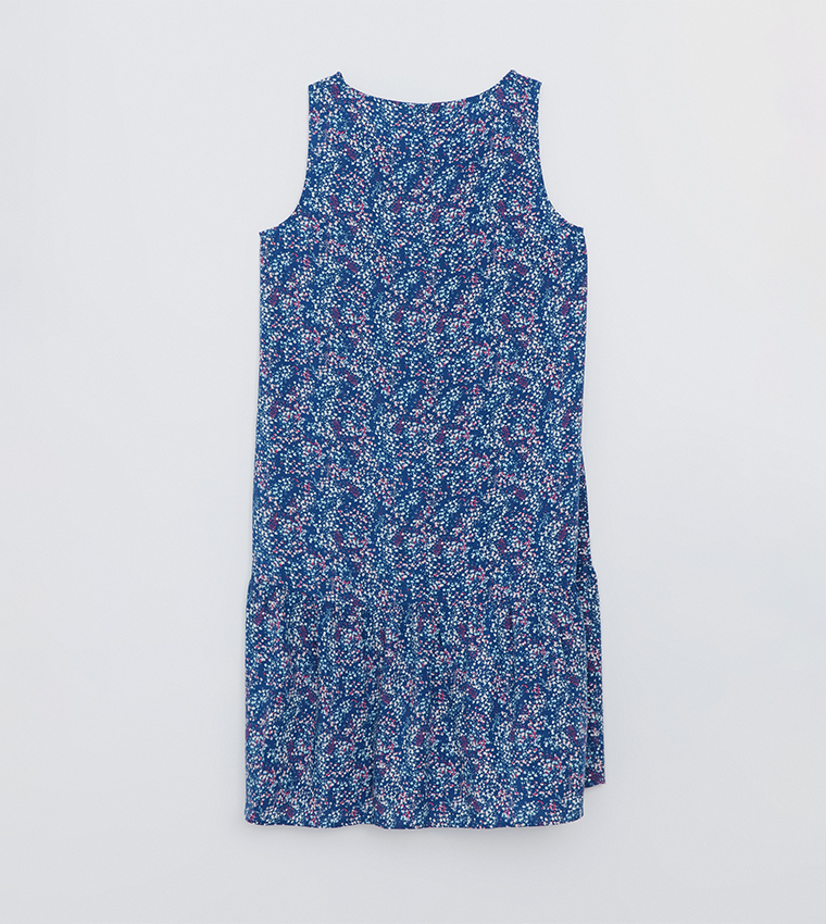 Floral Printed Sleeveless Dress