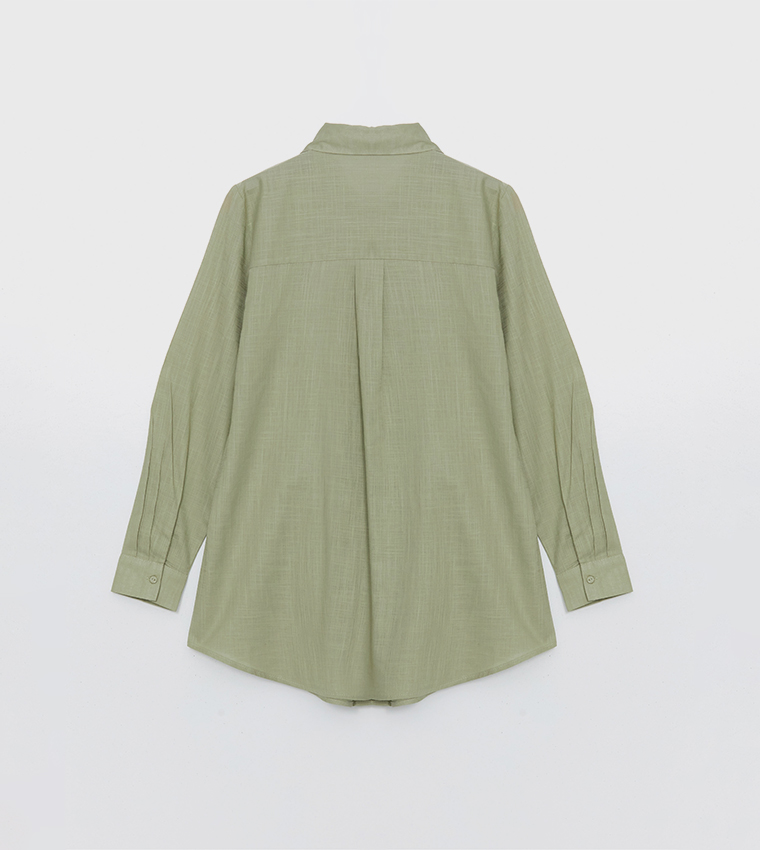 Concealed Placket Long Sleeves Shirt