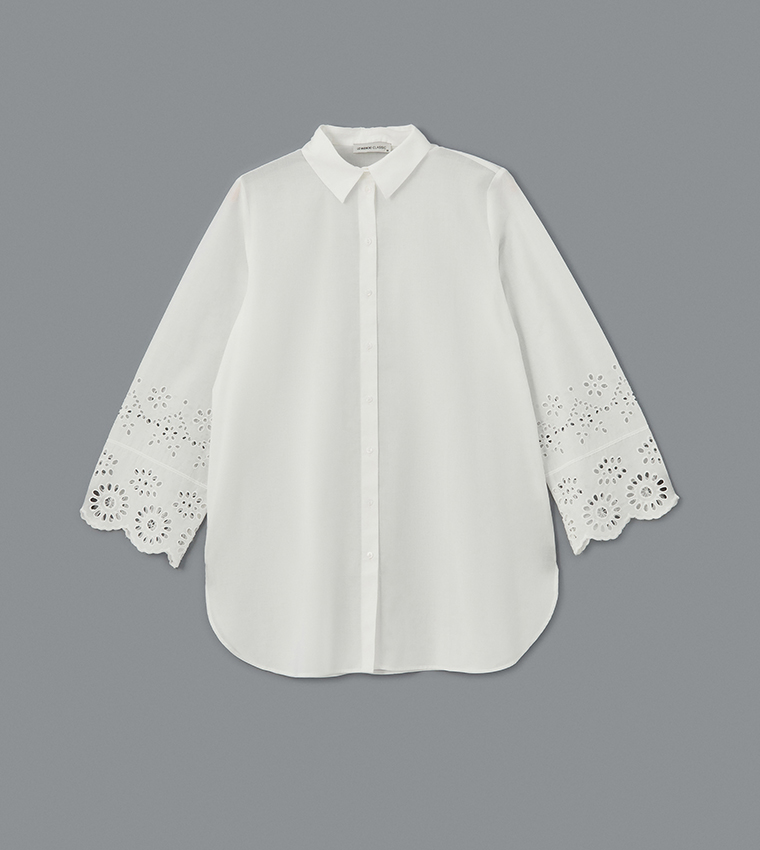 Embroidered Sleeves Shirt Tunic