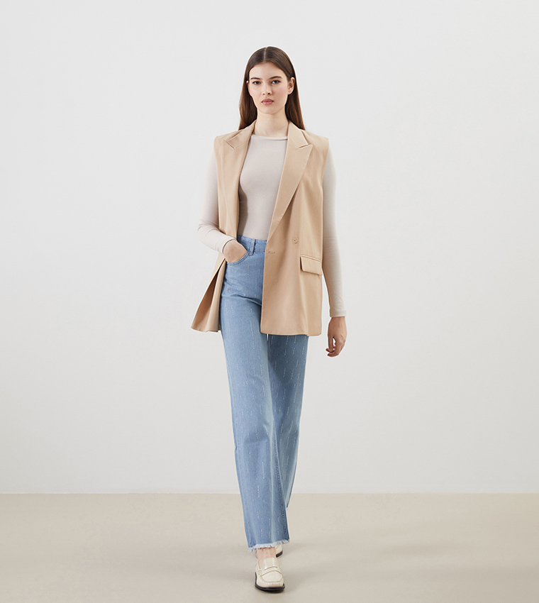 Embellished Straight Fit Jeans