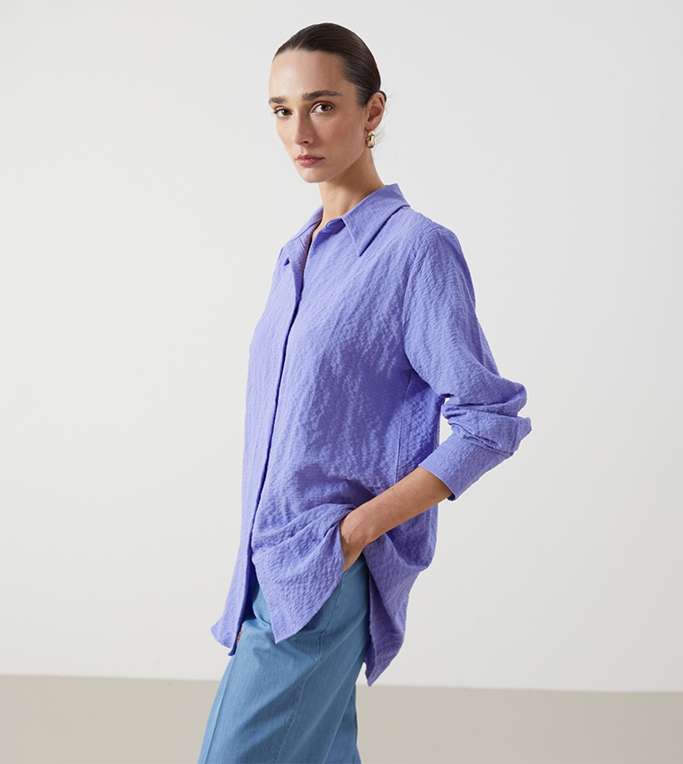 Textured Loose Fit Shirt