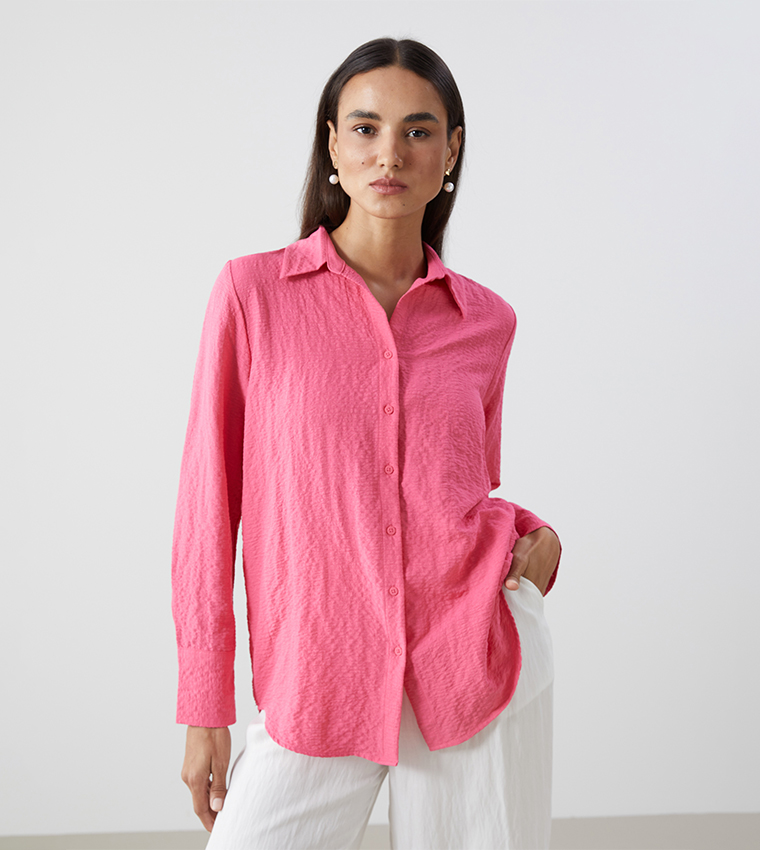 Textured Loose Fit Shirt