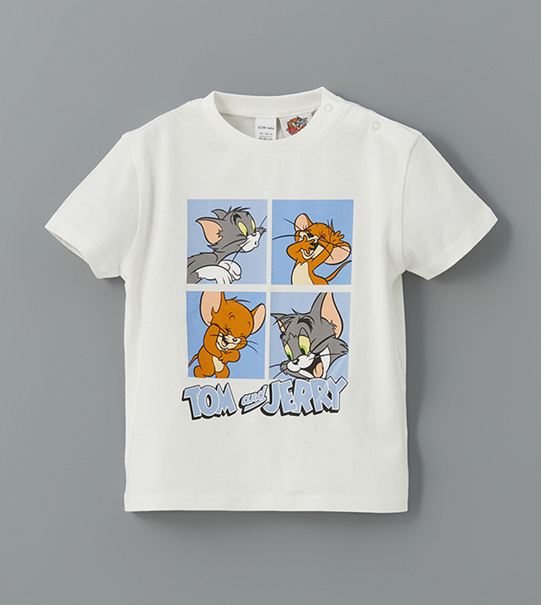 Tom & Jerry Printed Short Sleeves Pyjama Set