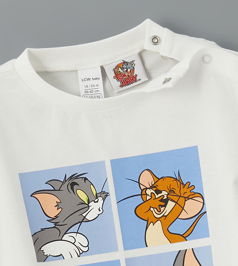 Tom & Jerry Printed Short Sleeves Pyjama Set