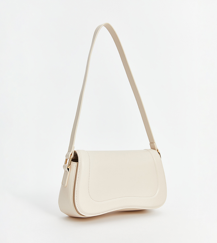 Textured Flap Shoulder Bag