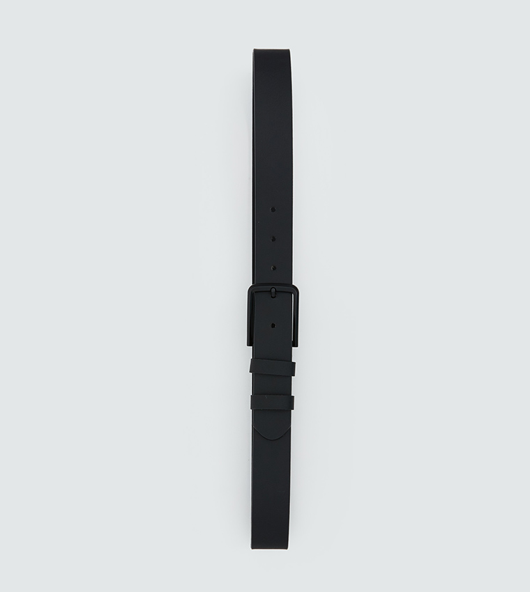 2-Pack Faux Leather Buckle Belts