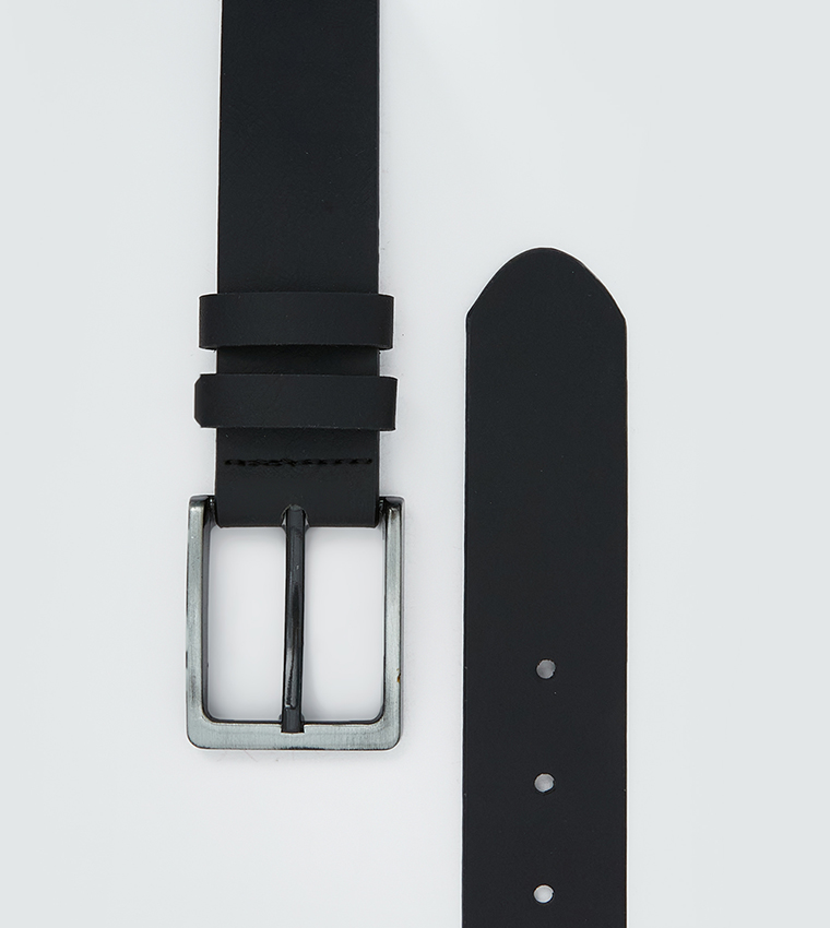 2-Pack Faux Leather Buckle Belts