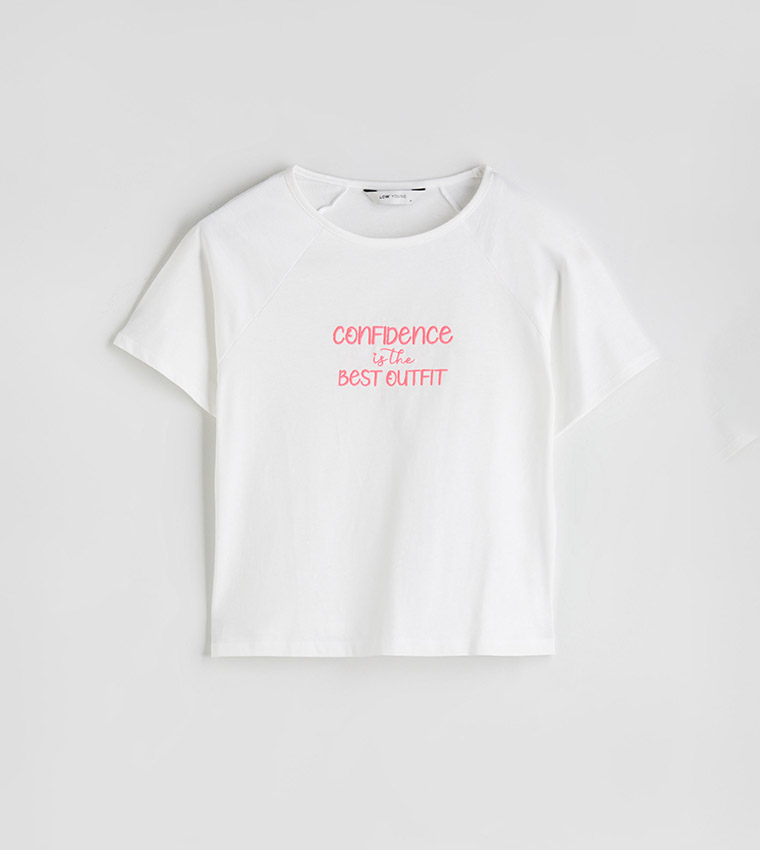Embroidered Crew Neck Pyjama Set