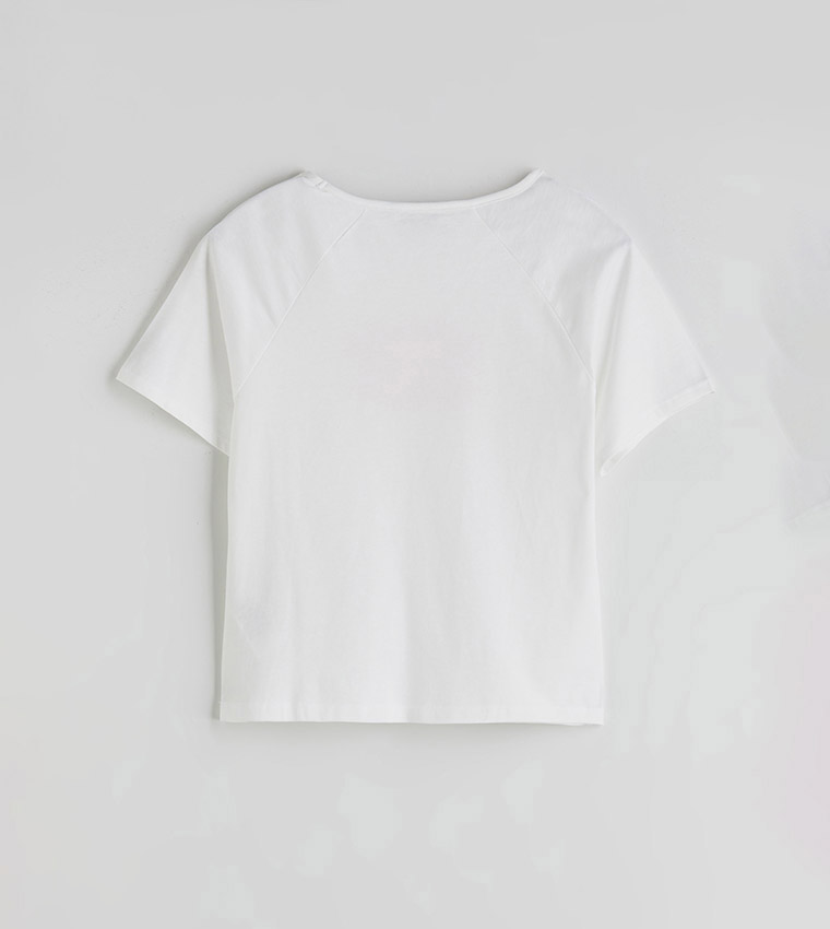 Embroidered Crew Neck Pyjama Set