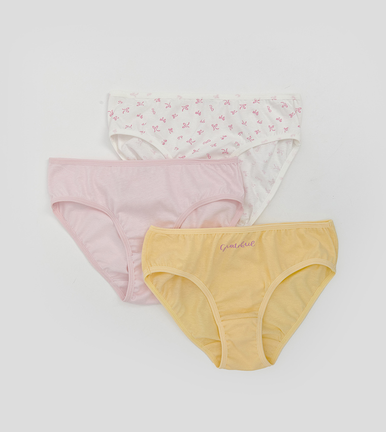 3-Pack Elastic Waist Briefs