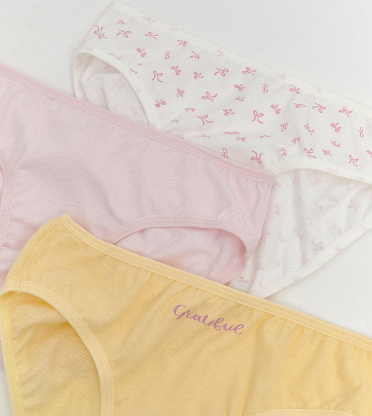 3-Pack Elastic Waist Briefs