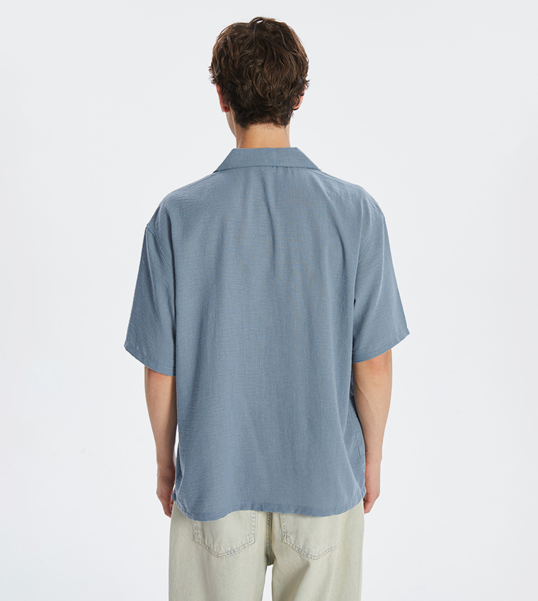 Crinkled Short Sleeves Shirt