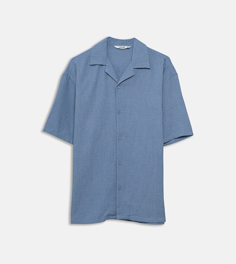 Crinkled Short Sleeves Shirt