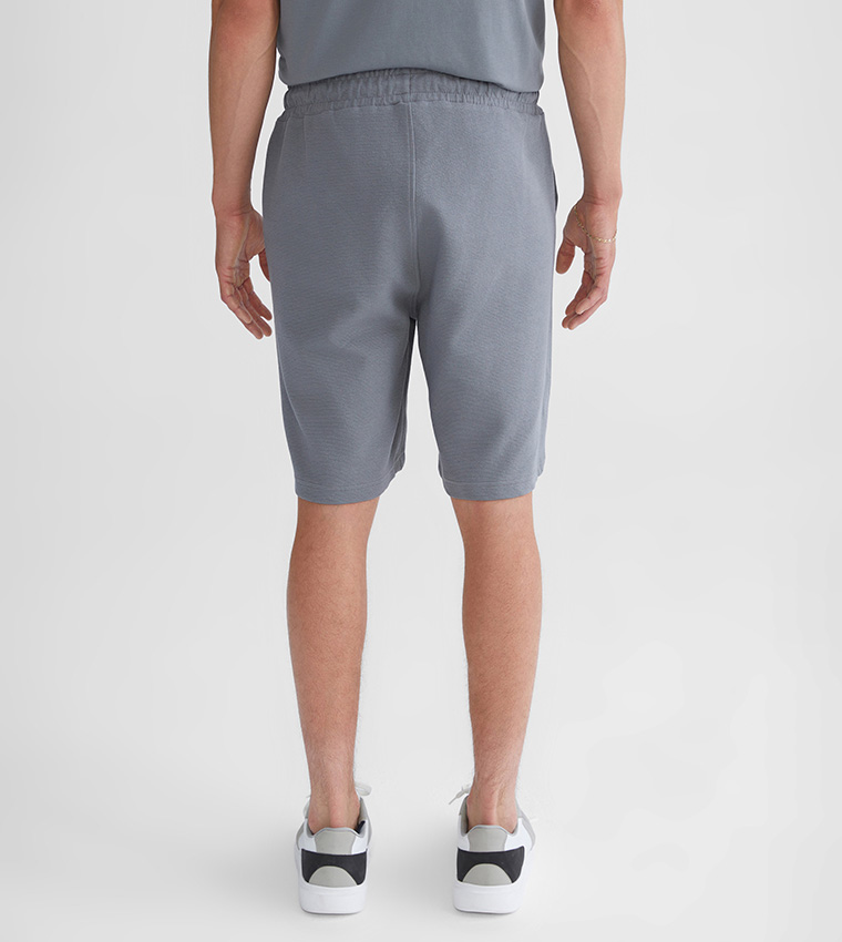 Solid Drawstring Waist Shorts