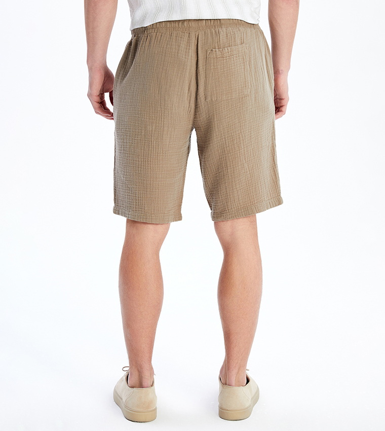Drawstring Waist Regular Fit Shorts