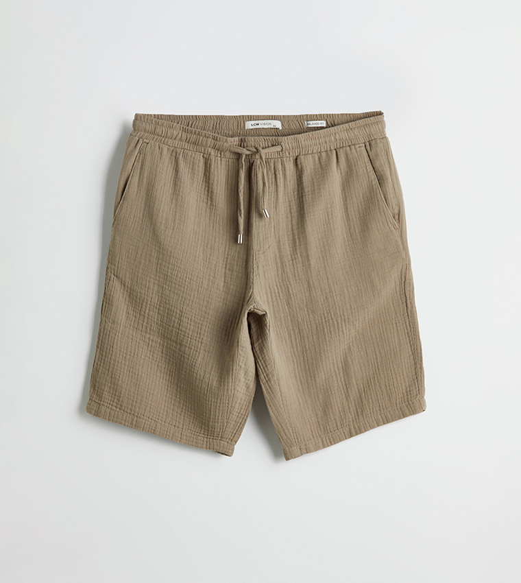 Drawstring Waist Regular Fit Shorts